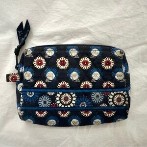 Vera Bradley zip cosmetic case with night owl pattern.